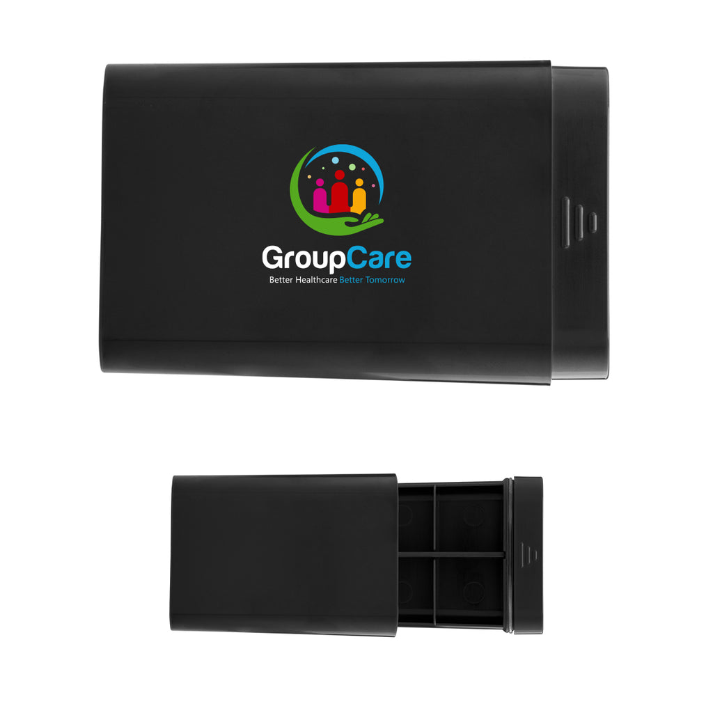Pill Case in Recycled ABS - Black - Full Color