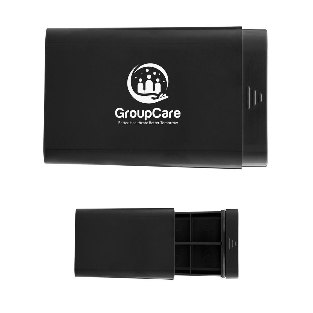 Pill Case in Recycled ABS - Black - Silk Screen