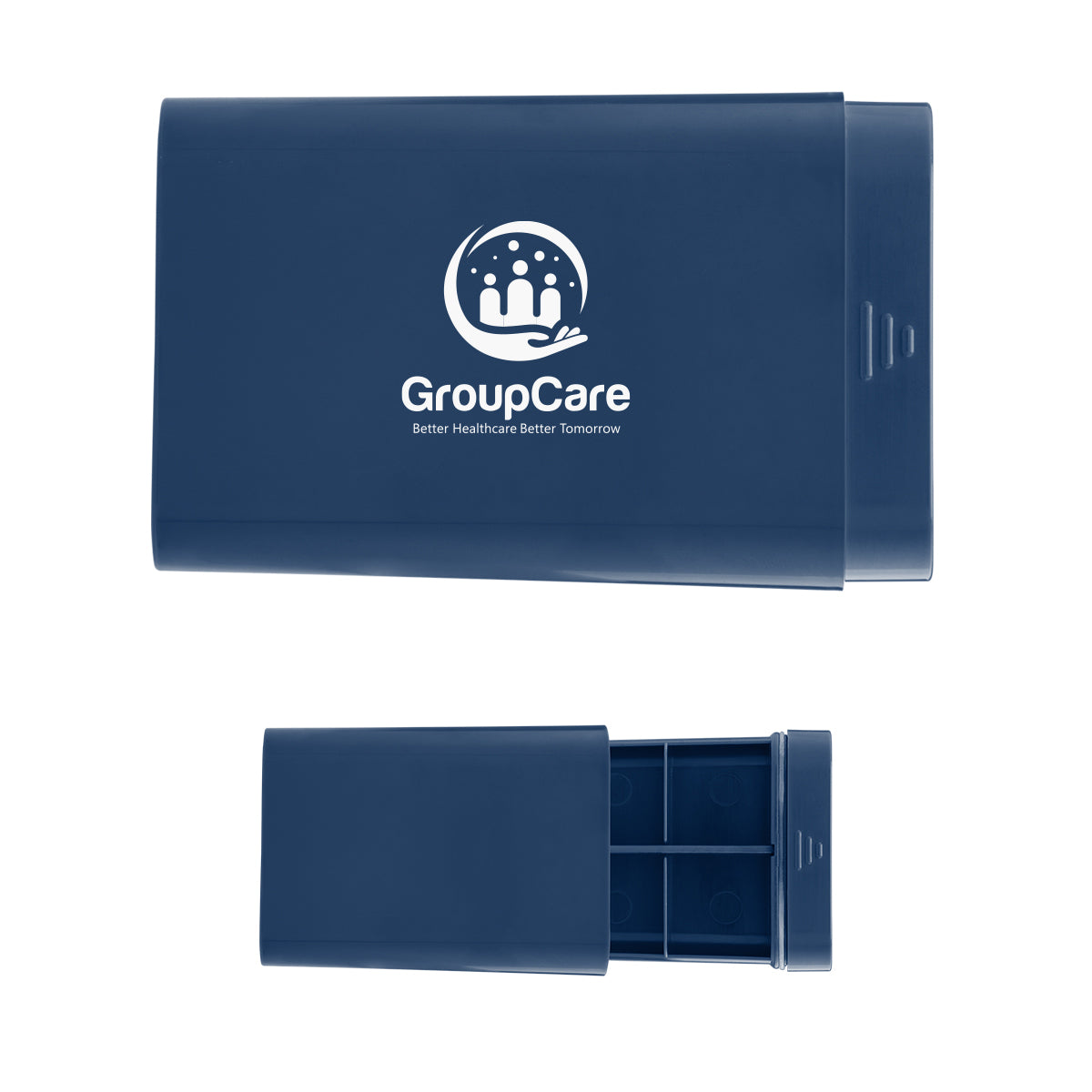 Pill Case in Recycled ABS - Navy - Silk Screen