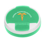 Pill Holder, Round - Green - Full Color