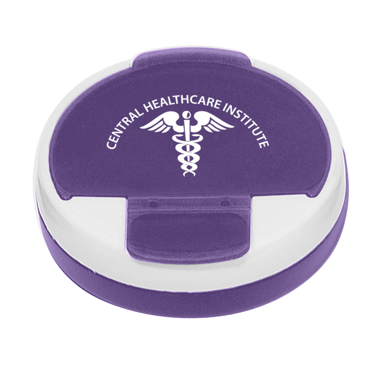 Pill Holder, Round - Purple - Pad Print