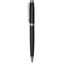 Pillar Recycled Brass Pen with Linear Detailing Laser Engraving - Black - Front