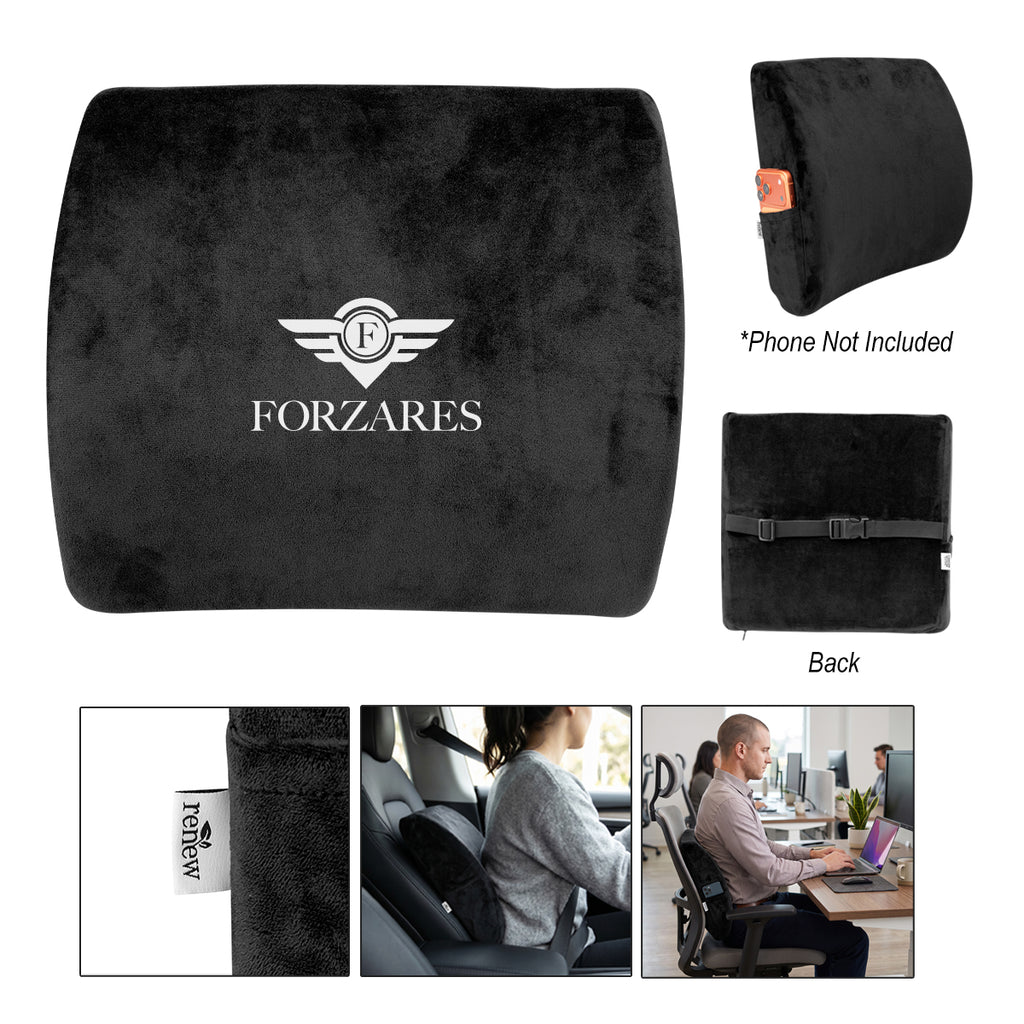 Pillow for Lumbar Support - Black - Silk Screen