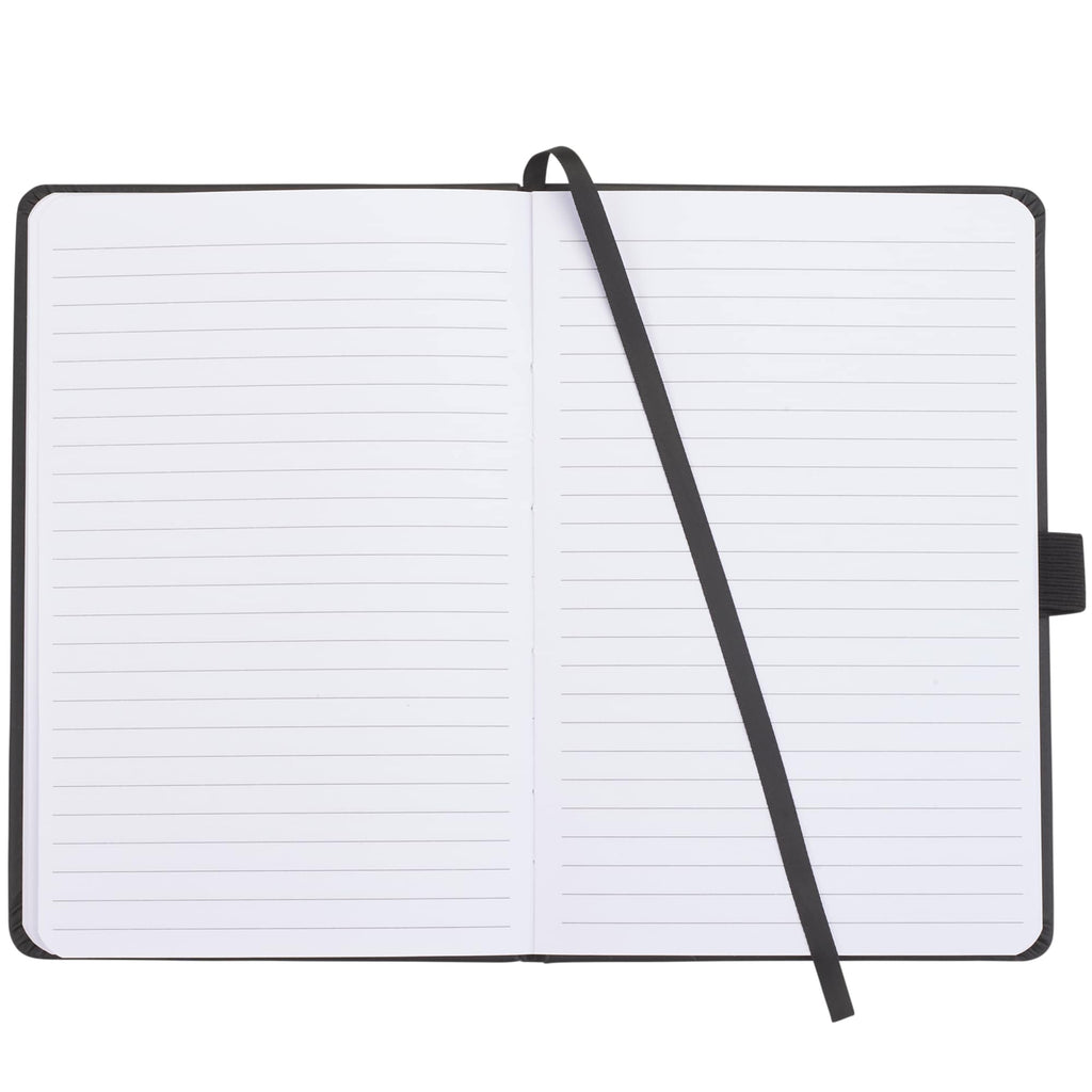 Pineapple Leather Journal, 5.5 x 8.5 Inches - Black - Front 2