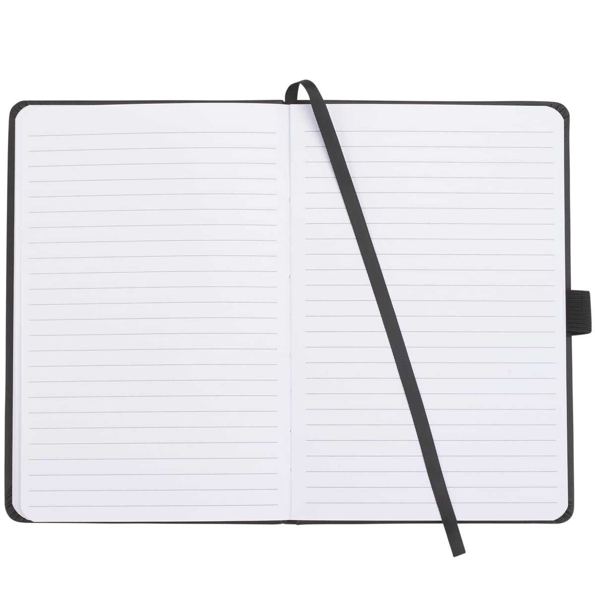 Pineapple Leather Journal, 5.5 x 8.5 Inches - Black - Front 2