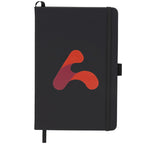 Pineapple Leather Journal, 5.5 x 8.5 Inches - Black - Front