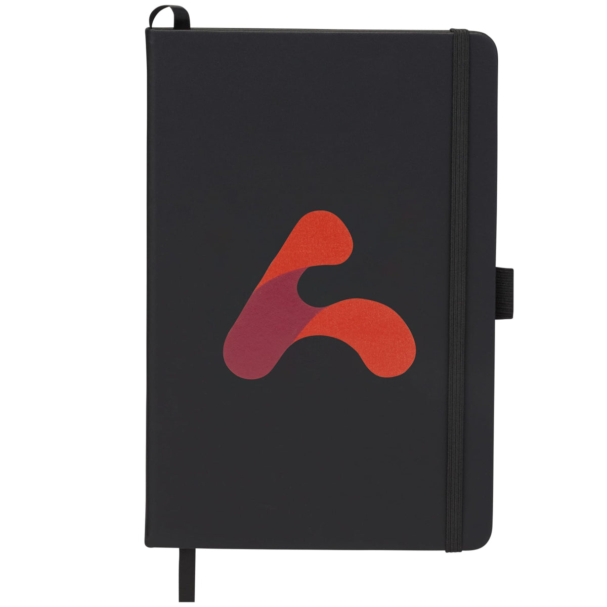 Pineapple Leather Journal, 5.5 x 8.5 Inches - Black - Front