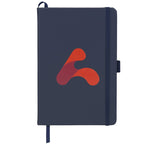 Pineapple Leather Journal, 5.5 x 8.5 Inches - Navy - Front