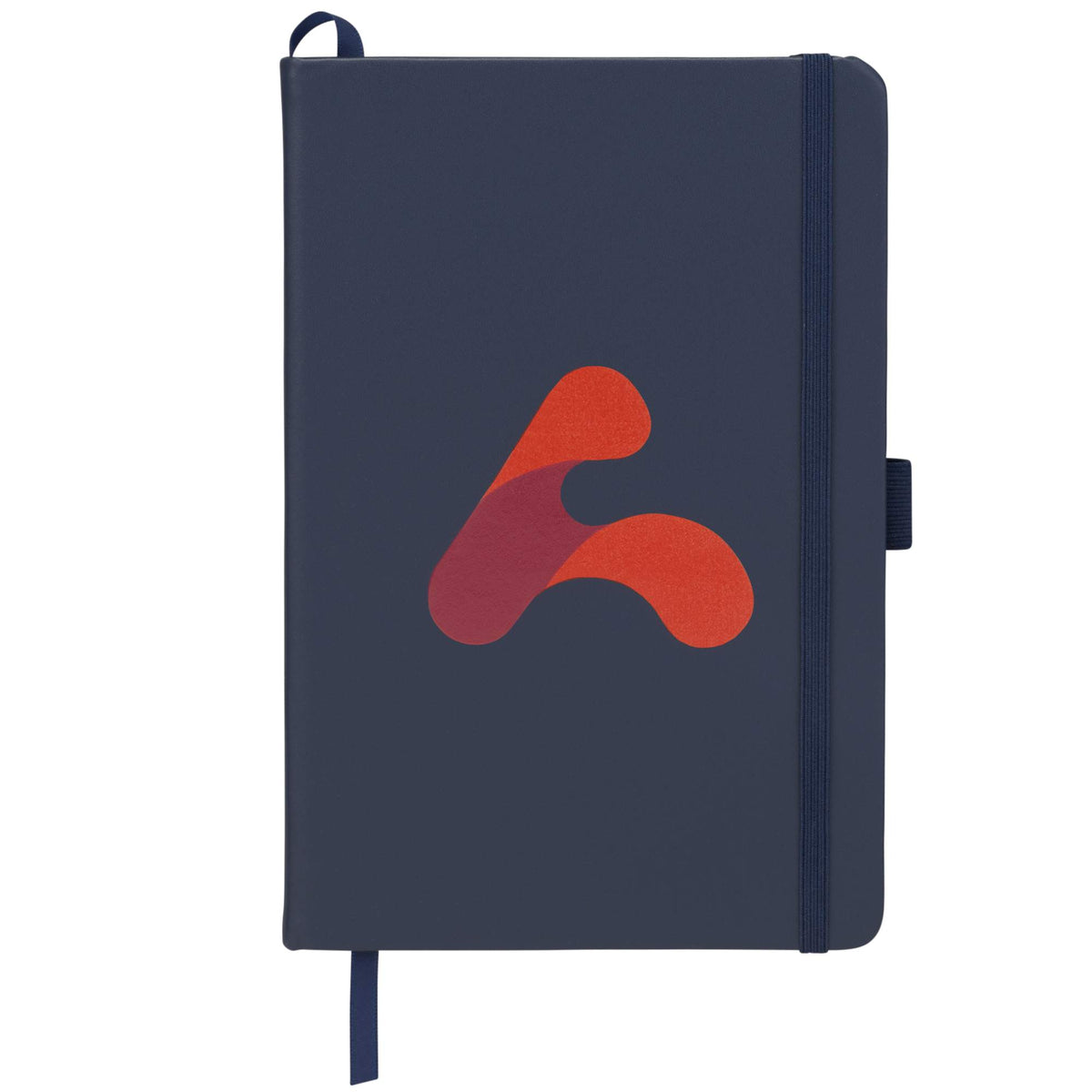 Pineapple Leather Journal, 5.5 x 8.5 Inches - Navy - Front