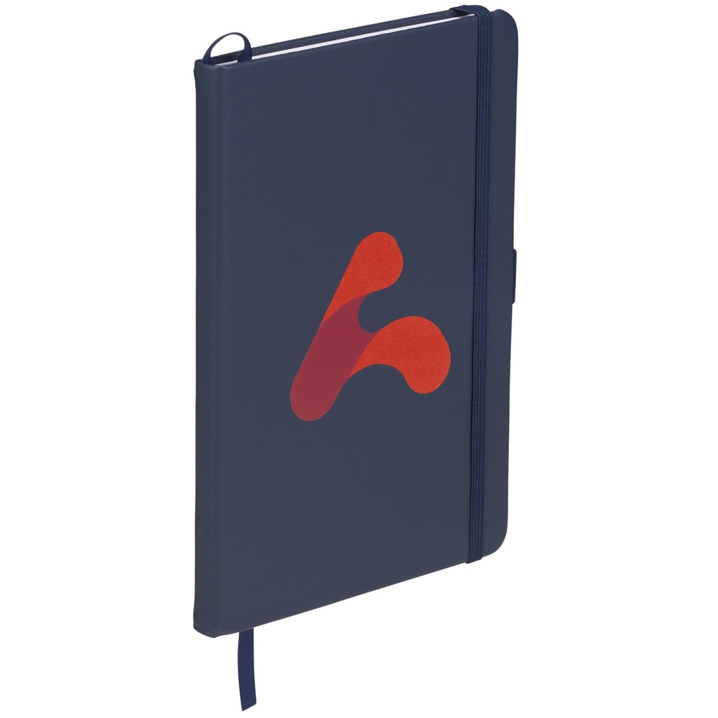 Pineapple Leather Journal, 5.5 x 8.5 Inches - Navy - Right Angle