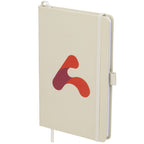 Pineapple Leather Journal, 5.5 x 8.5 Inches - Tan - Left Angle