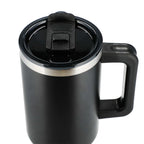 Pinnacle Recycled Travel Tumbler with Straw and Handle, 40 oz - Black - Top 4