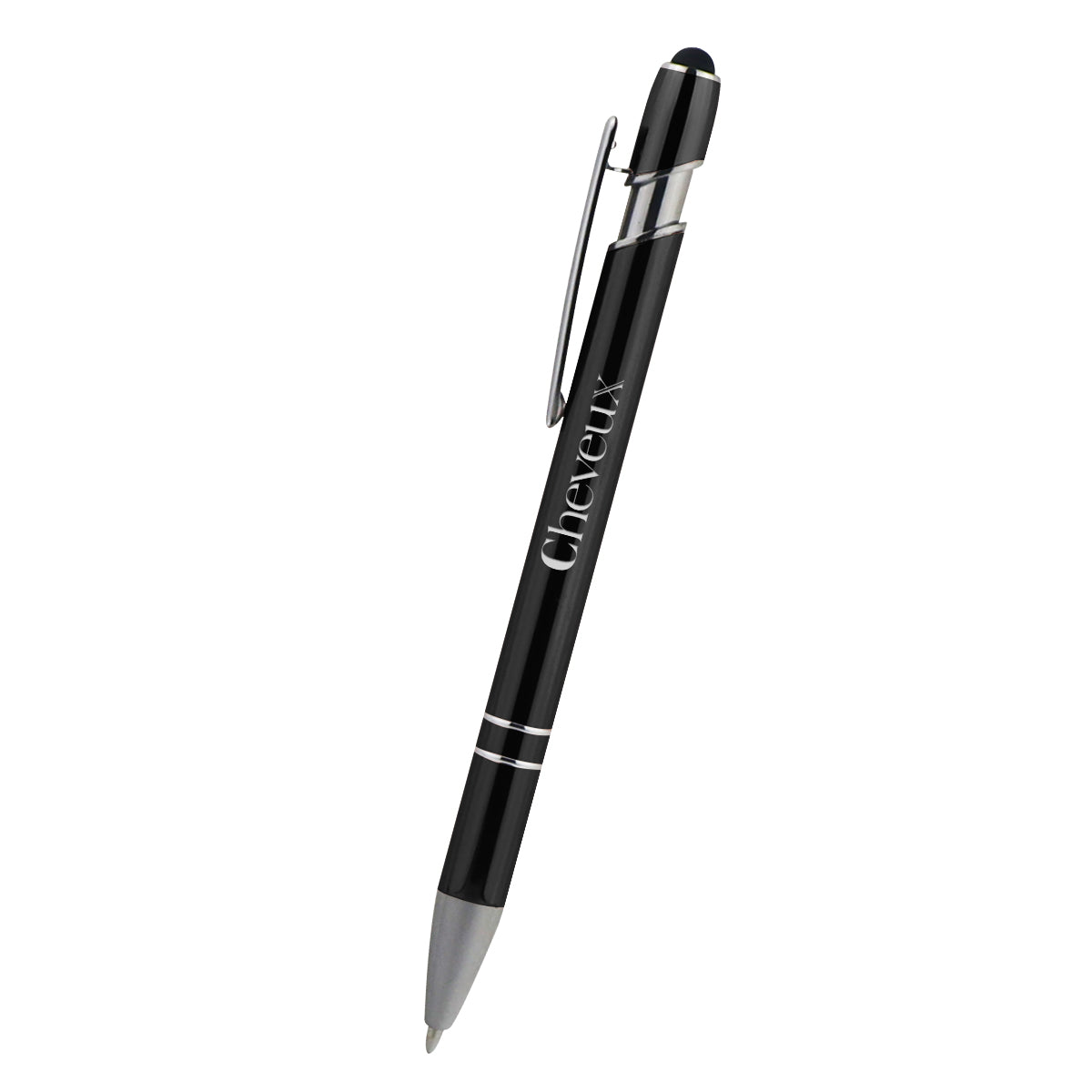 Piper Incline Pen with Stylus Laser Engraving - Black - Laser Engraving