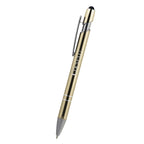 Piper Incline Pen with Stylus Laser Engraving - Gold - Laser Engraving