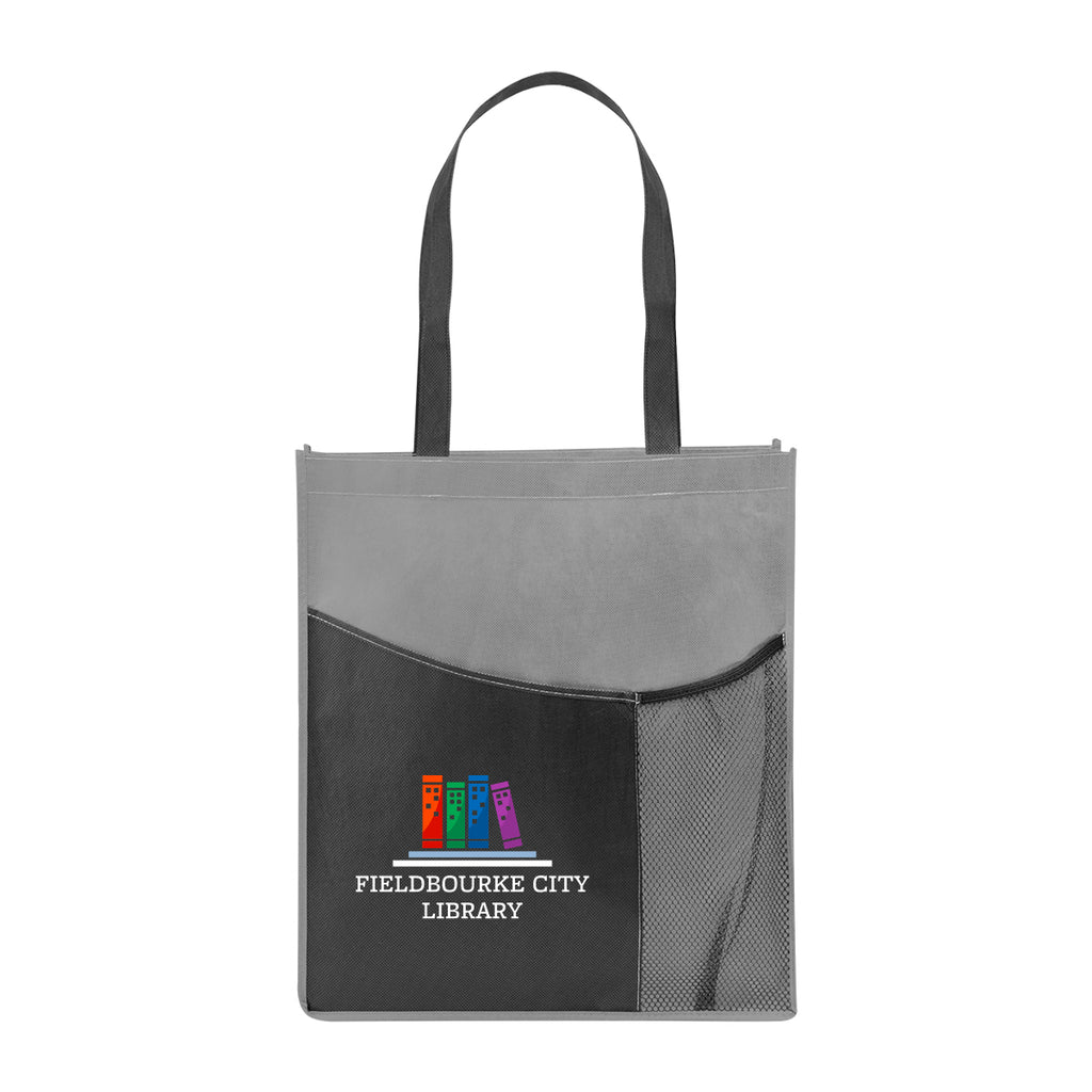 Pisces Tote Bag in Recycled PET, Non-Woven - Gray - Colorbrite