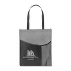 Pisces Tote Bag in Recycled PET, Non-Woven - Gray - Silk Screen
