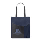 Pisces Tote Bag in Recycled PET, Non-Woven - Navy - Silk Screen