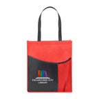 Pisces Tote Bag in Recycled PET, Non-Woven - Red - Colorbrite