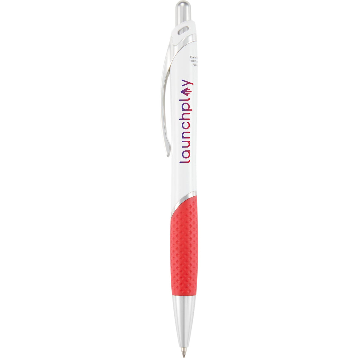 Pivot Gel Pen with Color Accent Full Color - Red - Back
