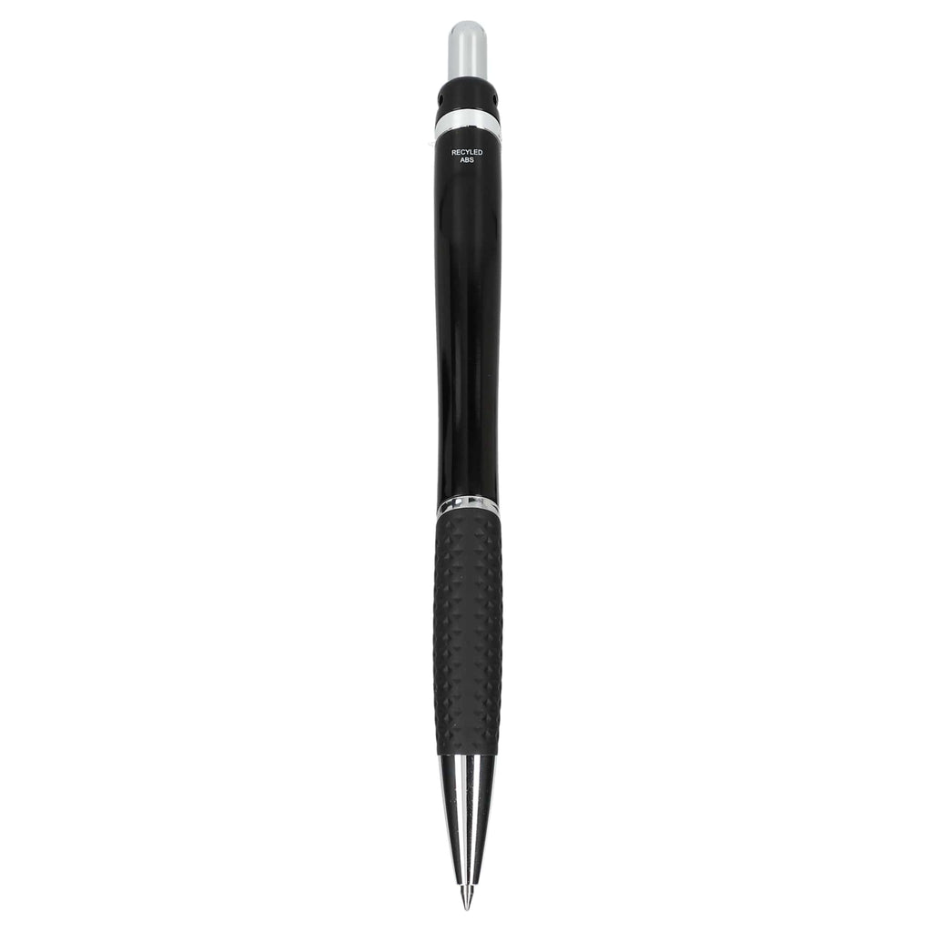 Pivot Gel Pen with Rubber Grip in Recycled Plastic - Black - Back
