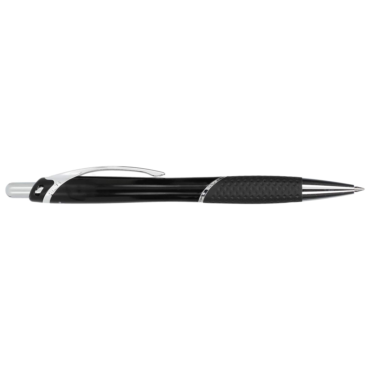 Pivot Gel Pen with Rubber Grip in Recycled Plastic - Black - Right Side 2