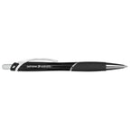 Pivot Gel Pen with Rubber Grip in Recycled Plastic - Black - Right Side