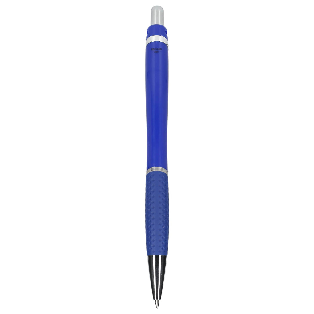 Pivot Gel Pen with Rubber Grip in Recycled Plastic - Blue - Back