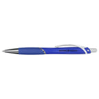 Pivot Gel Pen with Rubber Grip in Recycled Plastic - Blue - Left Side