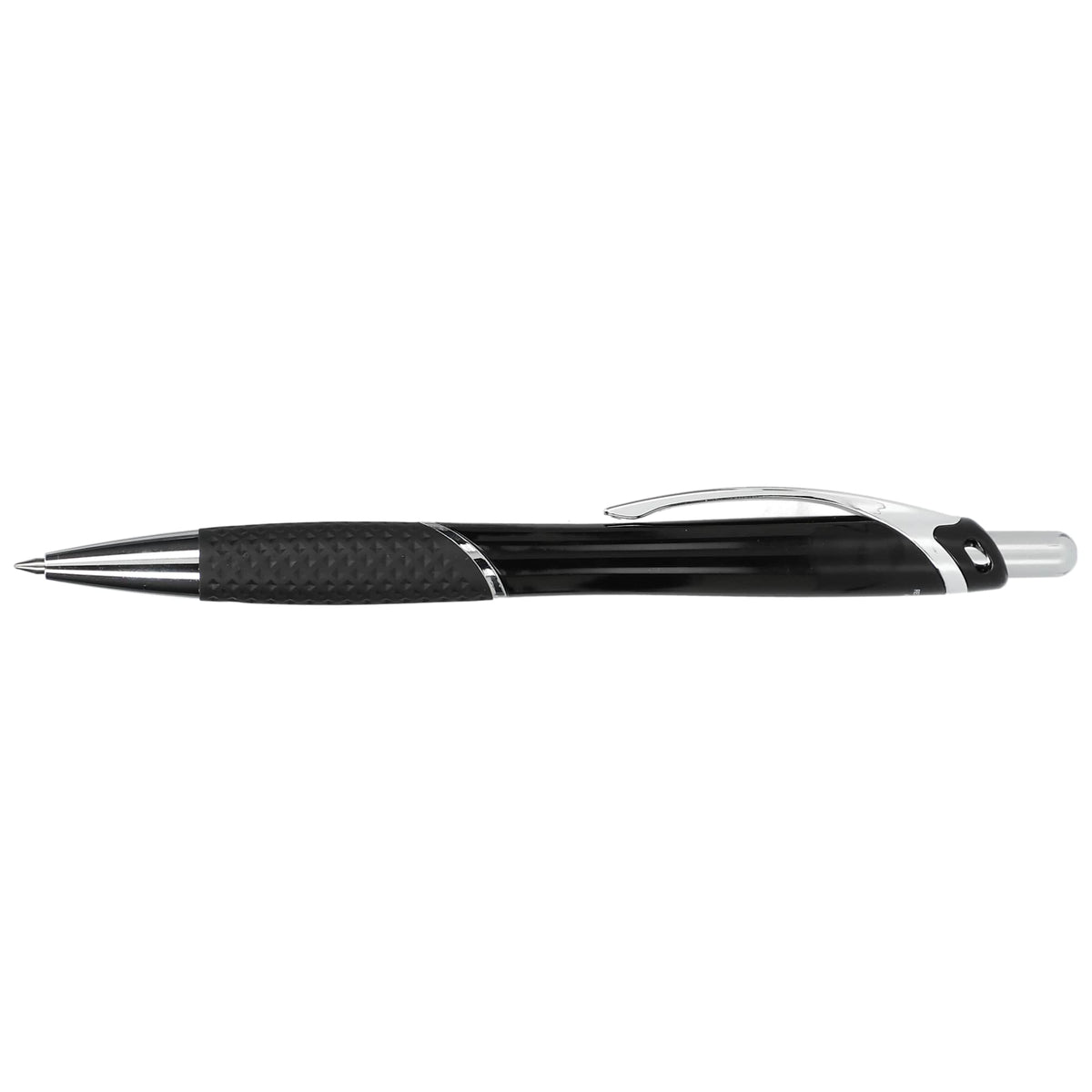 Pivot Gel Pen with Rubber Grip in Recycled Plastic Full Color - Black - Left Side 2