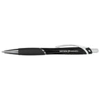 Pivot Gel Pen with Rubber Grip in Recycled Plastic Full Color - Black - Left Side