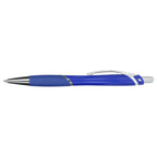 Pivot Gel Pen with Rubber Grip in Recycled Plastic Full Color - Blue - Left Side 2