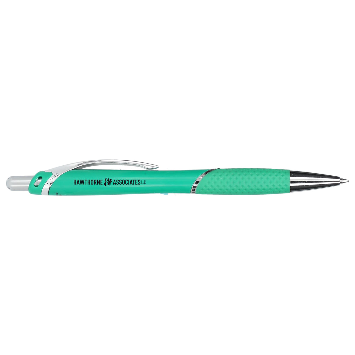 Pivot Gel Pen with Rubber Grip in Recycled Plastic Full Color - Green - Right Side