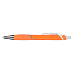Pivot Gel Pen with Rubber Grip in Recycled Plastic Full Color - Orange - Left Side 2