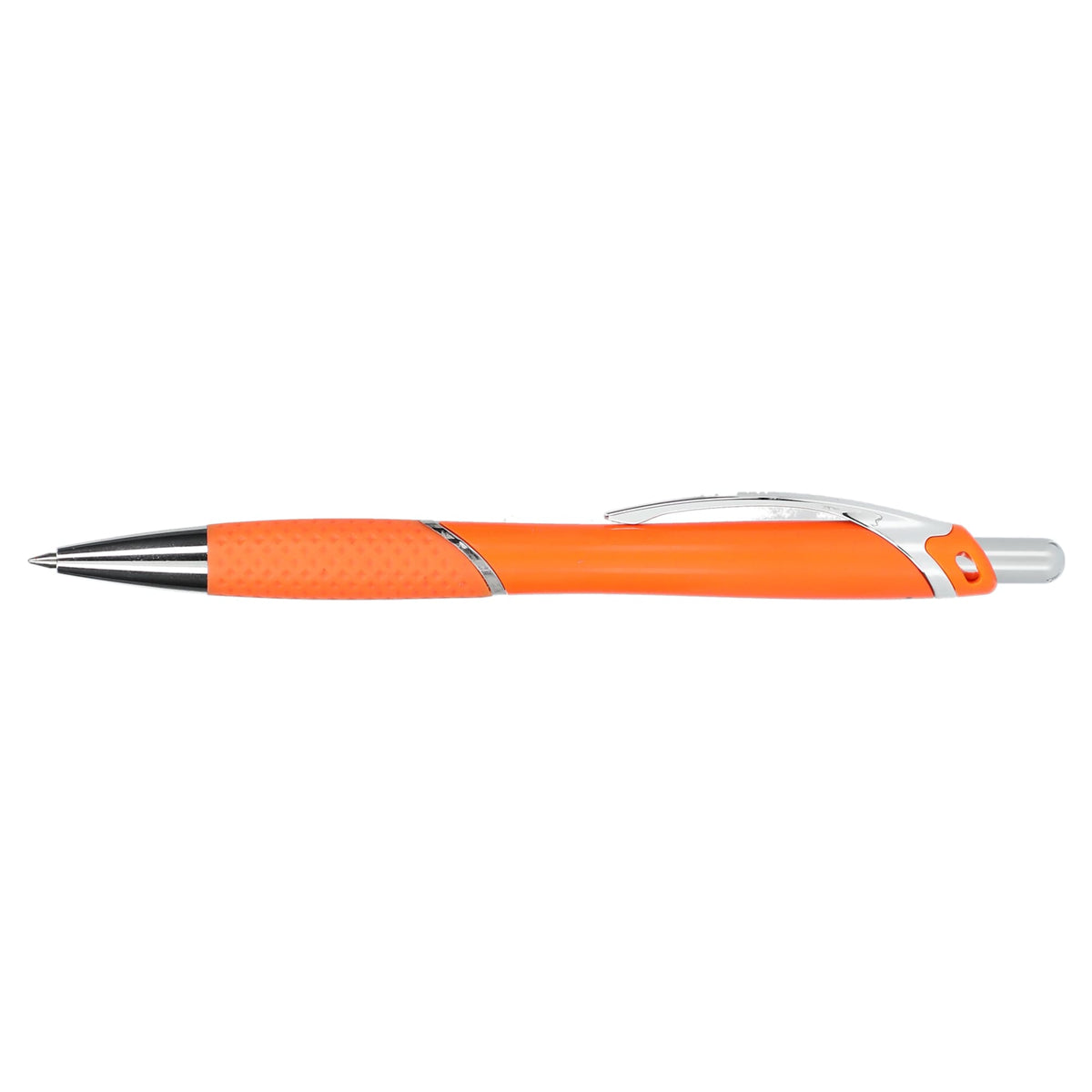 Pivot Gel Pen with Rubber Grip in Recycled Plastic Full Color - Orange - Left Side 2