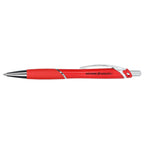 Pivot Gel Pen with Rubber Grip in Recycled Plastic Full Color - Red - Right Side