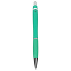 Pivot Gel Pen with Rubber Grip in Recycled Plastic - Green - Back