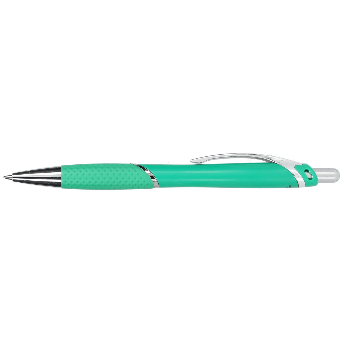 Pivot Gel Pen with Rubber Grip in Recycled Plastic - Green - Left Side 2