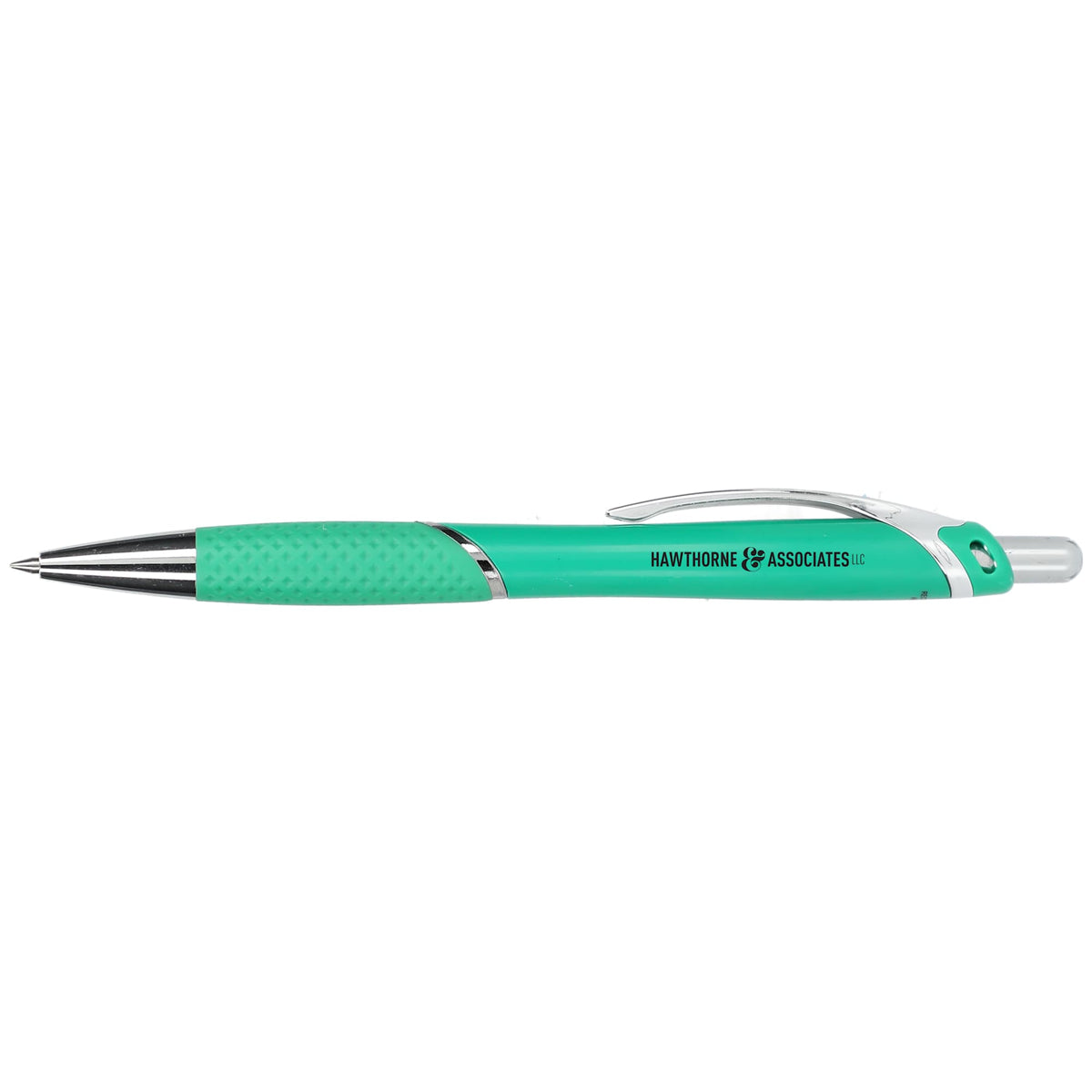 Pivot Gel Pen with Rubber Grip in Recycled Plastic - Green - Left Side