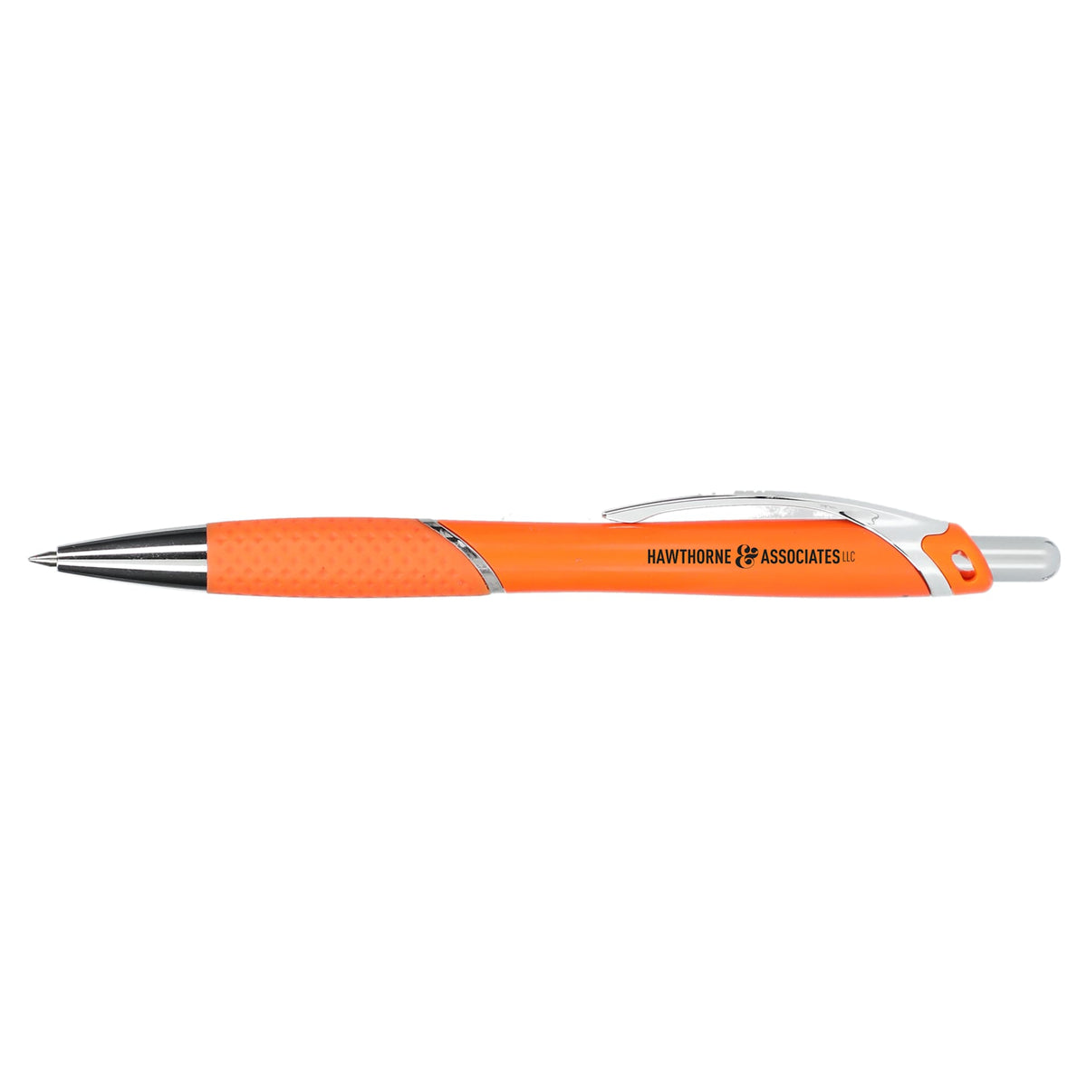 Pivot Gel Pen with Rubber Grip in Recycled Plastic - Orange - Left Side