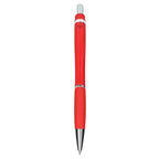Pivot Gel Pen with Rubber Grip in Recycled Plastic - Red - Back