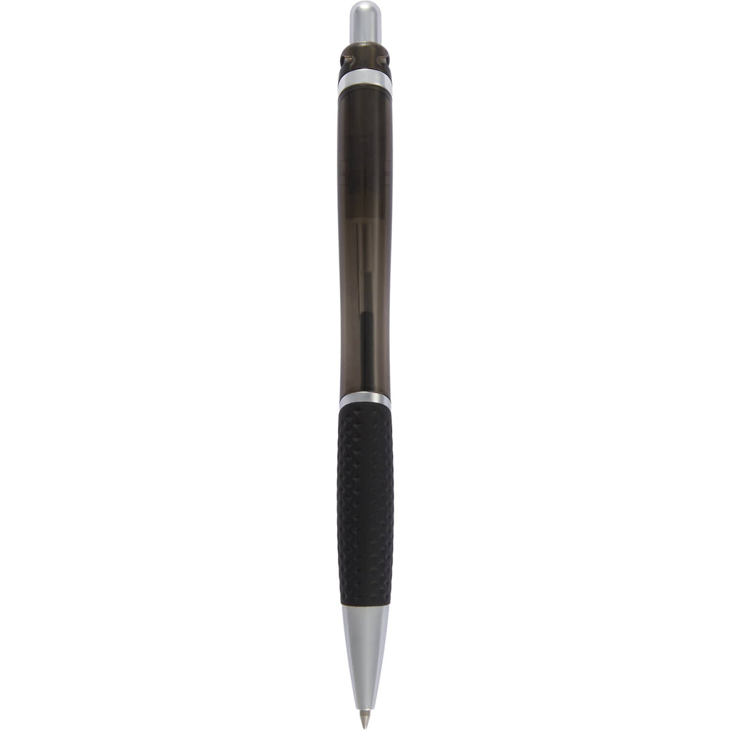 Pivot Translucent Gel Pen in Recycled Plastic Full Color - Black - Back