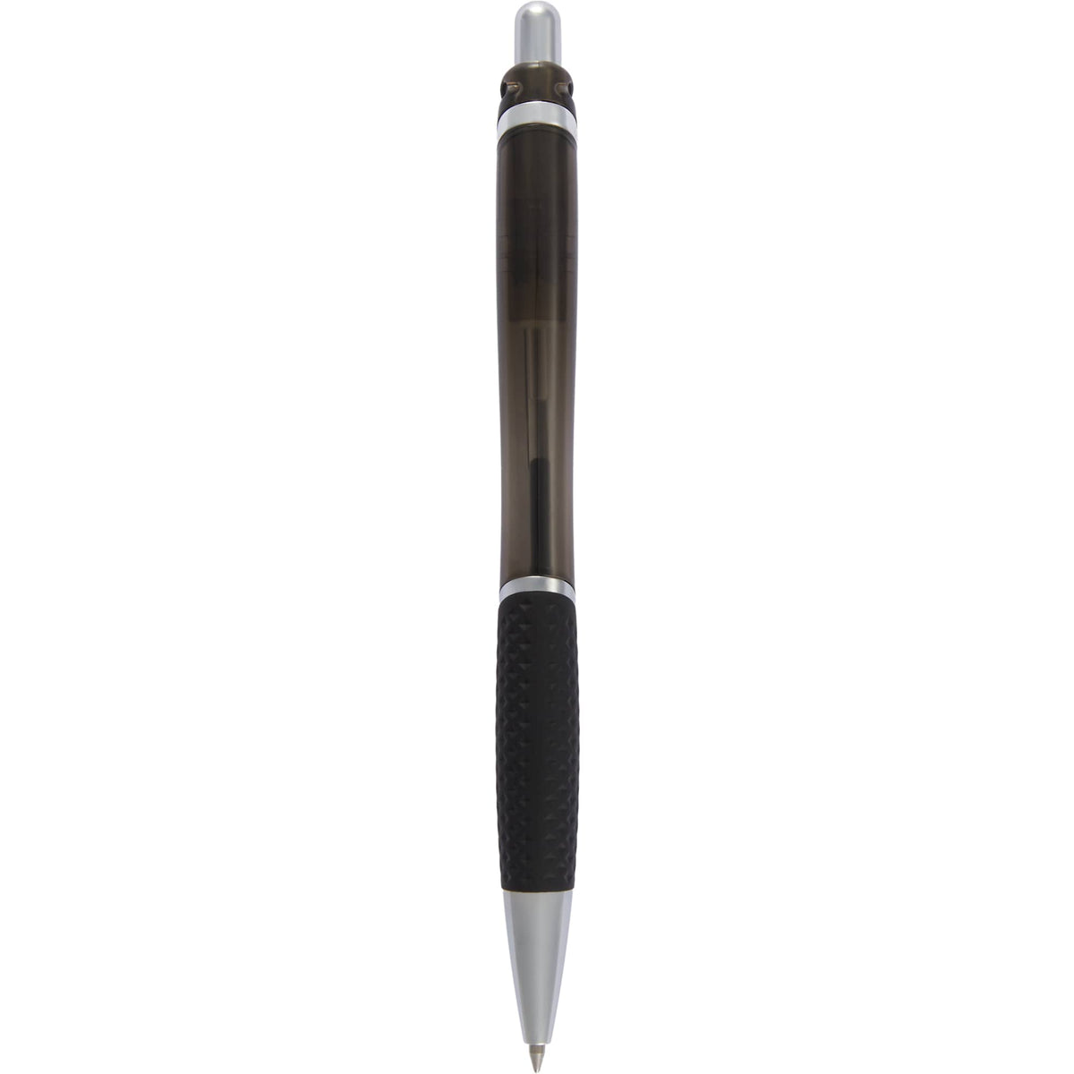 Pivot Translucent Gel Pen in Recycled Plastic Full Color - Black - Back