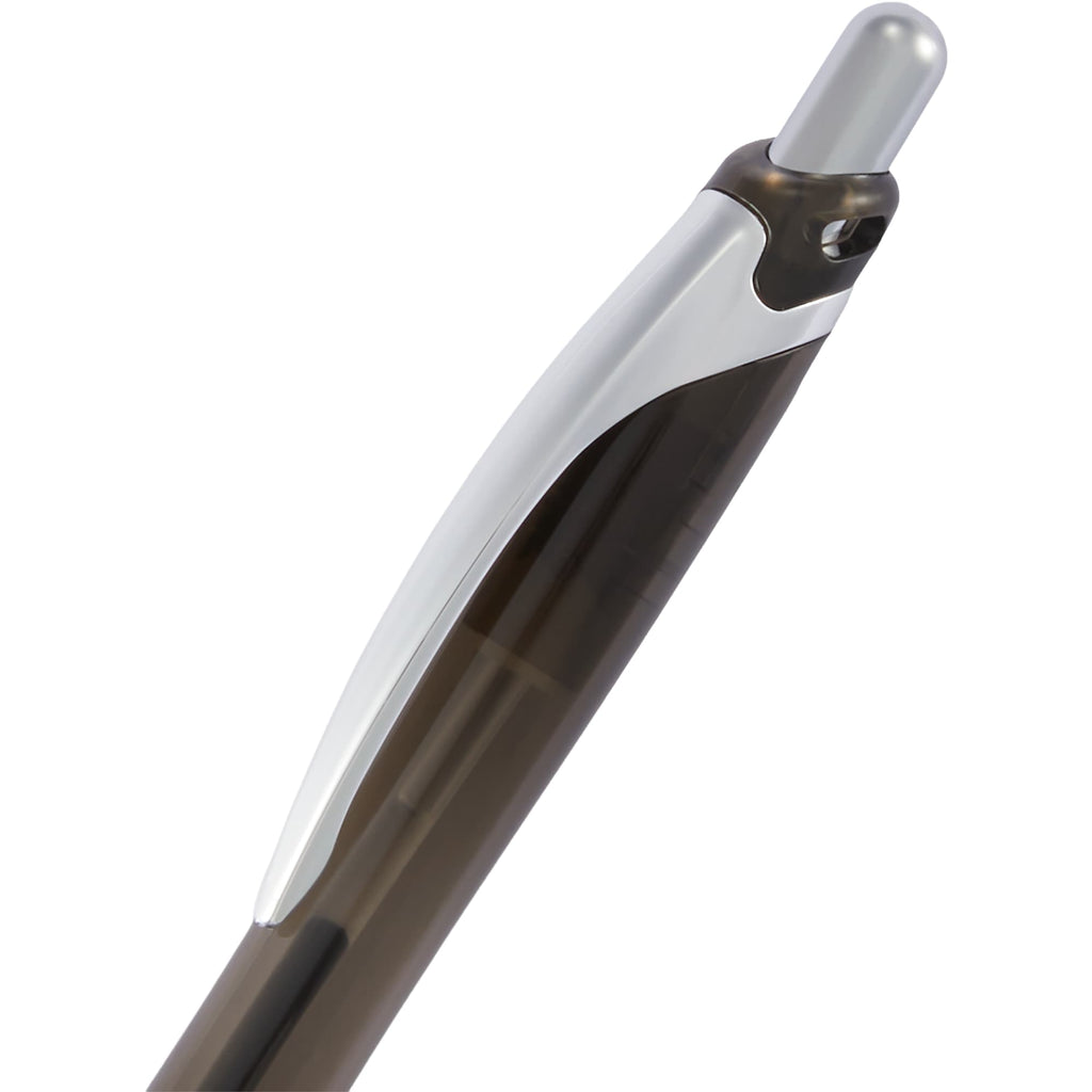 Pivot Translucent Gel Pen in Recycled Plastic Full Color - Black - Detail