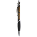 Pivot Translucent Gel Pen in Recycled Plastic Full Color - Black - Front