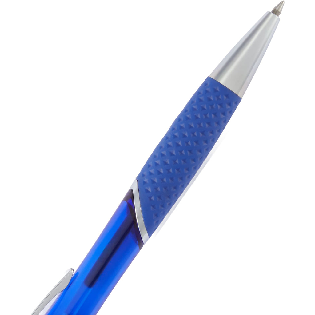 Pivot Translucent Gel Pen in Recycled Plastic Full Color - Blue - Detail 2
