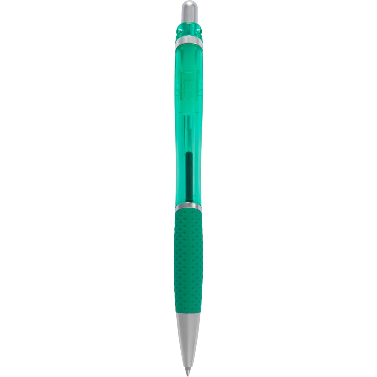 Pivot Translucent Gel Pen in Recycled Plastic Full Color - Green - Back