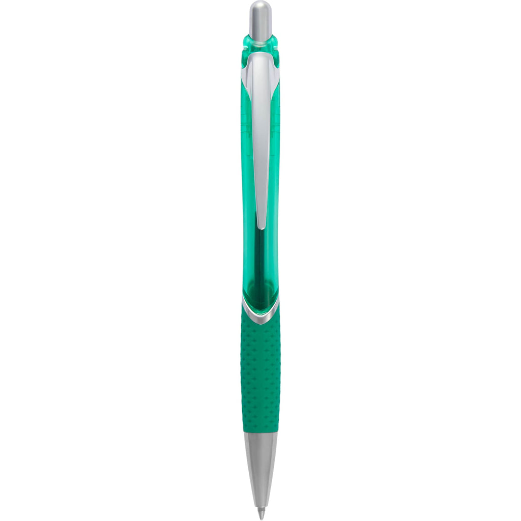 Pivot Translucent Gel Pen in Recycled Plastic Full Color - Green - Clip