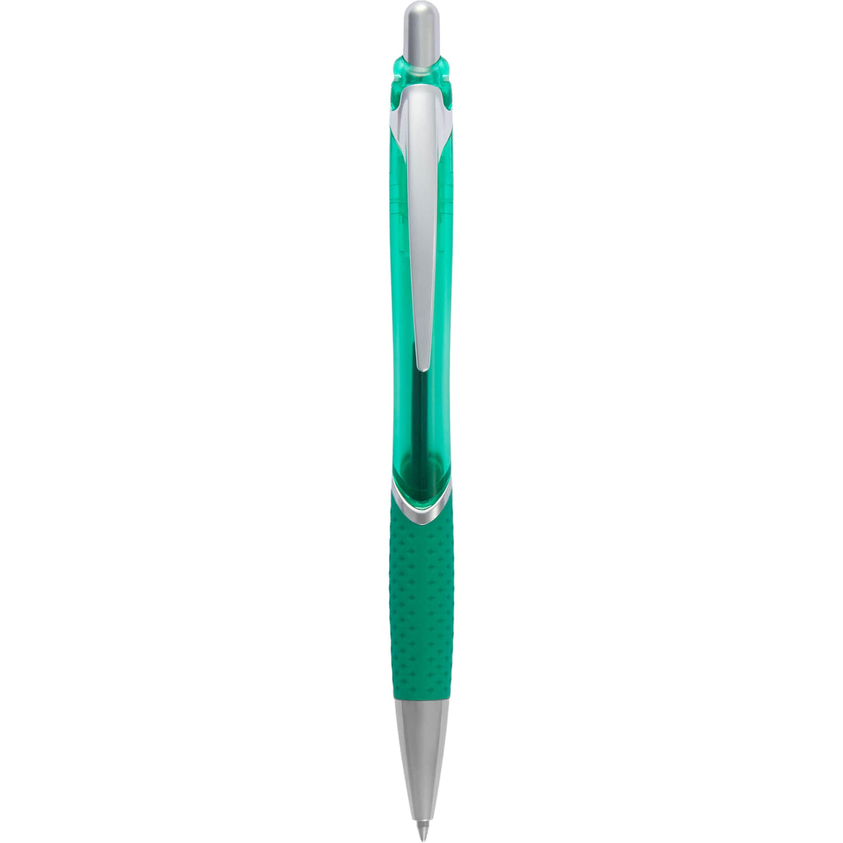 Pivot Translucent Gel Pen in Recycled Plastic Full Color - Green - Clip