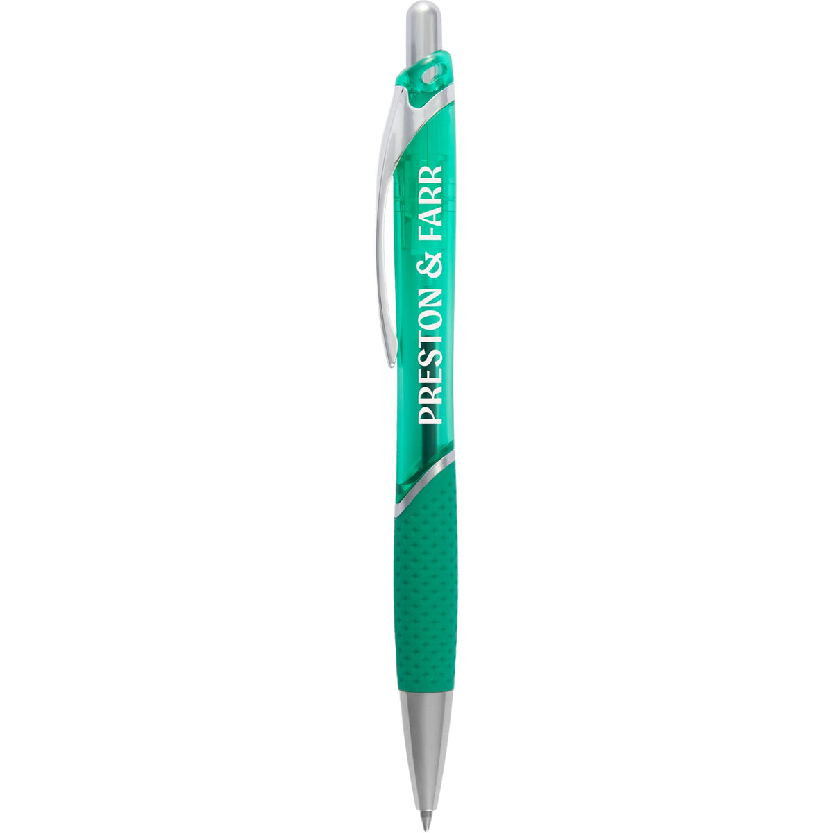 Pivot Translucent Gel Pen in Recycled Plastic Full Color - Green - Front