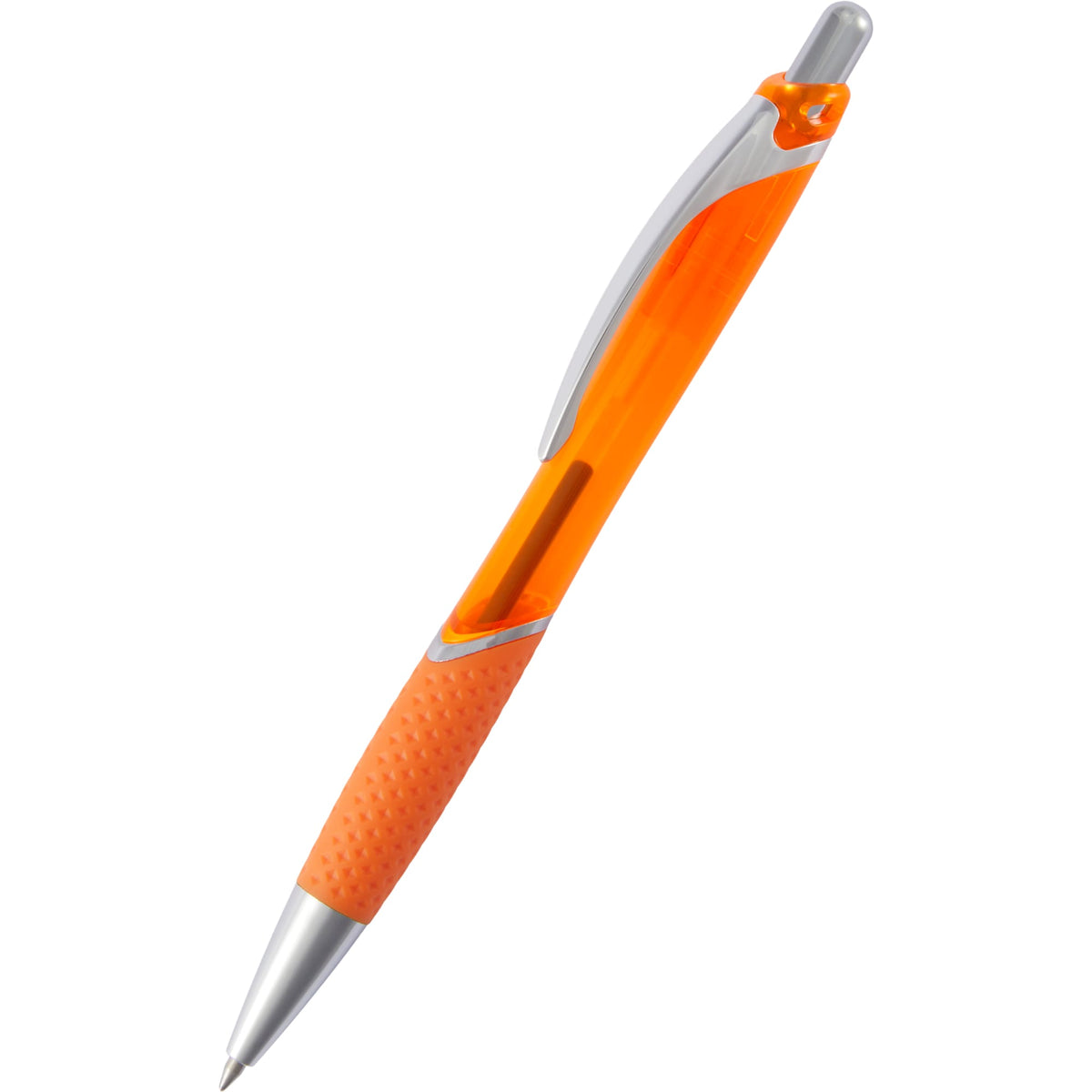 Pivot Translucent Gel Pen in Recycled Plastic Full Color - Orange - Detail 3